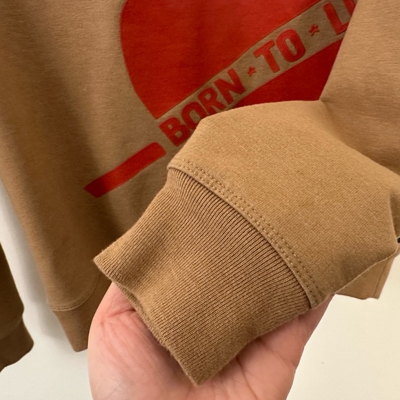 Scotch & Soda Sand-Colored Sweater | 21” Length | “Born to Love” Heart | size XS - Picture 4 of 4